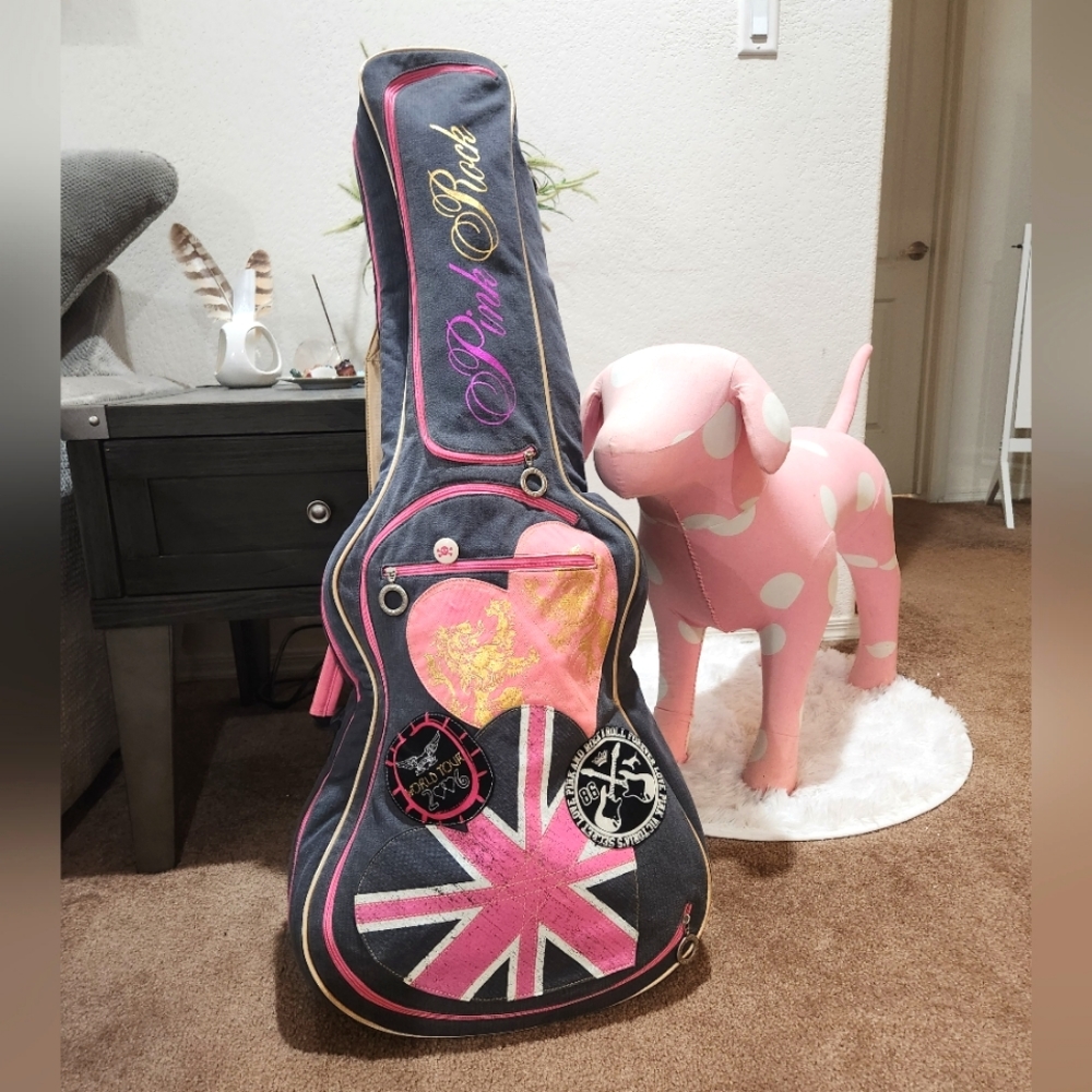 Vintage Victoria's Secret VS PINK Rare Guitar Case Tote Travep Bag - Picture 10 of 13